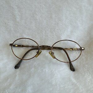 LUXOTTICA‎ Round Metal Eyeglasses Frames Made in Italy LU 2194 T285 49 19 130